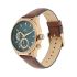 Titan Regalia Maritime Green Dial Quartz Multifunction Leather Strap watch for Men-NS1829QL01/NT1829QL01