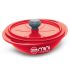 Hawkins Aluminium 0.75 liter Mini Casserole with Lid, Round Series Die-Cast Pan for Cooking, Reheating, Serving and Storing, Red (Mcrr75)