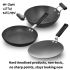 Hawkins Futura Cookware 3 Pieces Toy Kitchen Set - Toy Deep-Fry Pan, Toy Frying Pan, Toy Tava for Kids, Black (CWMIN)