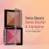 Swiss Beauty Mini Baked Shimmer Blusher And Highlighter Palette For Face Makeup| Multicolor-1, 7 Gm |