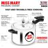 Hawkins 5 Litre Miss Mary Aluminium Pressure Cooker, Inner Lid Cooker, Silver (MM50)