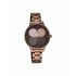 Titan Women's Brown Dial & Band Allure Analog Metal Watch: Floral Mosaic Dial & Sleek Strap-NS2648QM01