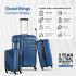 American Tourister Ivy Nxt 3PCSET (56 cm/68 cm/78 cm) Hardside Polycarbonate Check-in Suitcase with Multi-Stage Telescopic 4 Spinner Wheel Trolley and Mounted TSA Lock for Women & Men - Blue