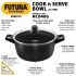 Hawkins Futura 4 Litre Cook N Serve Bowl, Non Stick Saucepan With Glass Lid, Sauce Pan For Cooking And Serving, Black (Ncb40G), 4 Liter