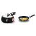 Hawkins Contura Hard Anodised Aluminium Pressure Cooker, 3.5 Litres, Black + Hawkins Futura Nonstick Frying Pan, Capacity 1 Litre, Diameter 22 cm, Thickness 3.25 mm, Black (NF22)