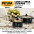 Hawkins Futura 3 Litre Cook N Serve Stewpot, Non Stick Pot With Glass Lid, Cooking Pot With Lid, Black (Nst30G), 3 Liter