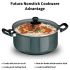 Hawkins Futura 3 Litre Cook N Serve Stewpot, Non Stick Pot With Glass Lid, Cooking Pot With Lid, Black (Nst30G), 3 Liter
