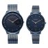 Titan Edge Pair Blue Dial Analog Stainless Steel Strap Watch for Couple-NS18432655QM01P/NT18432655QM01