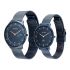 Titan Edge Pair Blue Dial Analog Stainless Steel Strap Watch for Couple-NS18432655QM01P/NT18432655QM01