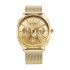 Titan Classique Suave Quartz Yellow Dial Golden Stainless Steel Mesh Strap Watch for Men-90189YM02/NT90189YM02