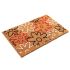 Onlymat Natural Coir Nylon Flocked Red & Black Colour Flower Design Door Mat