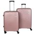 URBAN FOREST Octans Rose Gold Polypropylene Hard-Sided 55cm Carry-on and 78cm Check-in Trolley Luggage Set