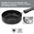 Hawkins Futura 16 cm Frying Pan, Non Stick Fry Pan with Glass Lid, Induction Omelette Pan, Small Frying Pan, Black (INF16G)