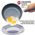 Hawkins Ceramic Nonstick Frying Pan, 19 cm Diameter, Induction Fry Pan with Glass Lid, Granite Omlette Egg Pan, Fish Pan (ICF19G)