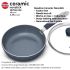Hawkins Ceramic Nonstick Frying Pan, 19 cm Diameter, Induction Fry Pan with Glass Lid, Granite Omlette Egg Pan, Fish Pan (ICF19G)