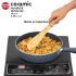 Hawkins Ceramic Nonstick Frying Pan, 19 cm Diameter, Induction Fry Pan with Glass Lid, Granite Omlette Egg Pan, Fish Pan (ICF19G)