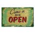 Onlymat Multipurpose Come in We're Open Funny Printed Anti-Slip Doormat (Multicolor) Rectangular Shaped Entryway Rug Natural Coir Material with PVC Backing for Outdoor Entrance Home (75 x 45cm)