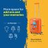 American Tourister Chupa Chups Small Hardside Polycarbonate Cabin Suitcase with Recessed TSA Lock & Double Wheels for Women & Men - Orange Cola
