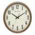 Titan Brown Wooden Texture Oval Clock with White Dial and Silent Sweep - Analog, 37 Cm