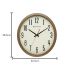 Titan Brown Wooden Texture Oval Clock with White Dial and Silent Sweep - Analog, 37 Cm