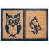 Onlymat Owl and Bird Coir Rubber Doormat (Beige, 16 x 24 x 0.2 Inches)