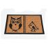 Onlymat Owl and Bird Coir Rubber Doormat (Beige, 16 x 24 x 0.2 Inches)