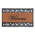 Onlymat Welcome Printed Natural Coir Rubber Paisley Decorative Designed Border Long-Lasting, Heavy Duty, Large & Thick Entryway Doormat (Brown& Black, 75cm x 45cm)