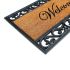 Onlymat Welcome Printed Natural Coir Rubber Paisley Decorative Designed Border Long-Lasting, Heavy Duty, Large & Thick Entryway Doormat (Brown& Black, 75cm x 45cm)