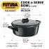 Hawkins Futura 3 Litre Cook n Serve Bowl, Hard Anodised Saucepan with Hard Anodised Lid, Induction Pan, Sauce Pan for Cooking and Serving, Black (IACB30) (Aluminium)