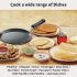 Hawkins Futura 26 cm Flat Tava, Non Stick Tawa with Plastic Handle, Tawa with Rim, Pancake Pan, Flat Pan, Black (NFT26P)
