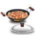 Hawkins Futura 2.5 Litre Deep Fry Pan, Hard Anodised Kadai with Stainless Steel Lid, Flat Bottom Induction Kadhai, Black (IAD25S)