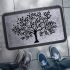 Onlymat Polypropylene Rectangular Doormat With Anti-Skid Rubber Back For Indoor,Outdoor,Patio,Home And Office,Weatherproof,Large,And Thick Entryway Rug With Black And Grey Tree Design(75X 45Cm)