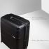 URBAN FOREST Phoenix Black Polypropylene Hard-Sided 55cm Carry-on Trolley Luggage Case