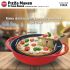 Hawkins Diecast 30 cm Nonstick Pizza Maker and Cake Baker with Glass Lid, Gas Oven, Pizza Oven Toaster Griller Tandoor Barbecue, Cake Baking Pan, Red (PIZZA)