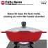 Hawkins Diecast 30 cm Nonstick Pizza Maker and Cake Baker with Glass Lid, Gas Oven, Pizza Oven Toaster Griller Tandoor Barbecue, Cake Baking Pan, Red (PIZZA)