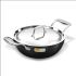 Hawkins Futura Pro 2.5 Litre Deep-Fry Pan, Nonstick Kadhai with Stainless Steel Handles and Stainless Steel Lid, Balck (PNK25S)