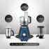 Preethi Zodiac 2.0 1000 Watt Mixer Grinder + Food Processor 4 Jars MG 255