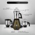Preethi Titan MG-283 Mixer Grinder 1000W Watt 3 Jars Black 