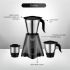 Preethi Tiara Mixer Grinder 500 Watt 3 Stainless Steel Jars Grey & Black 