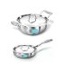 Hawkins Pro Triply Stainless Steel Cookware Combo Set (22 cm Fry Pan with LId and 2.5 LTS Kadai with Lid)