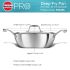 Hawkins Pro Triply Stainless Steel Cookware Combo Set (22 cm Fry Pan with LId and 2.5 LTS Kadai with Lid)