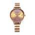 Titan Purple Secluded Quartz Analog Rose Gold Dial with Rose Gold Plating Stainless Steel Strap Watch for Women