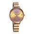 Titan Purple Secluded Quartz Analog Rose Gold Dial with Rose Gold Plating Stainless Steel Strap Watch for Women