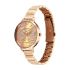 Titan Purple Secluded Quartz Analog Rose Gold Dial with Rose Gold Plating Stainless Steel Strap Watch for Women