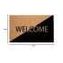 Onlymat Welcome Dual Theme Modern Printed Anti-Slip Rectangular Doormat Entryway Rug Natural Coir Material with PVC Backing for Outdoor Entrance Home Multipurpose Mats Floor Door Hall Drawing Room Living Room (75cm x 45cm)