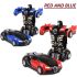 Cable World Plastic Battery Operated Converting Car to Robot, Robot to Car Automatically,Robot Toy, with Light and Sound for Kids Indoor and Outdoor 3 Year, Pack of 1,(Blue)