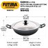 Hawkins Futura Non-Stick Round Bottom Deep-Fry Kadai with Steel Lid, 30Cm Q19 Futura Non-Stick Deep-Fry Pan (Kadhai) with Stainless Steel Lid, 22Cm