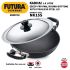 Hawkins Futura Non-Stick Round Bottom Deep-Fry Kadai with Steel Lid, 30Cm Q19 Futura Non-Stick Deep-Fry Pan (Kadhai) with Stainless Steel Lid, 22Cm
