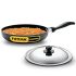 Hawkins Futura 24 cm Frying Pan, Non Stick Fry Pan with Stainless Steel, Rounded Side Frypan for Easy Stirring, Black (NF24RS)