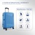 Safari Medium Ray Neo 8 Wheels 65cm size Check-in Trolley Bag, Hard Case Polycarbonate 360 Degree Wheeling Luggage for Men & Women, Travel Bag Suitcase for Travel, Trolley Bags for Travel, Marina Blue
